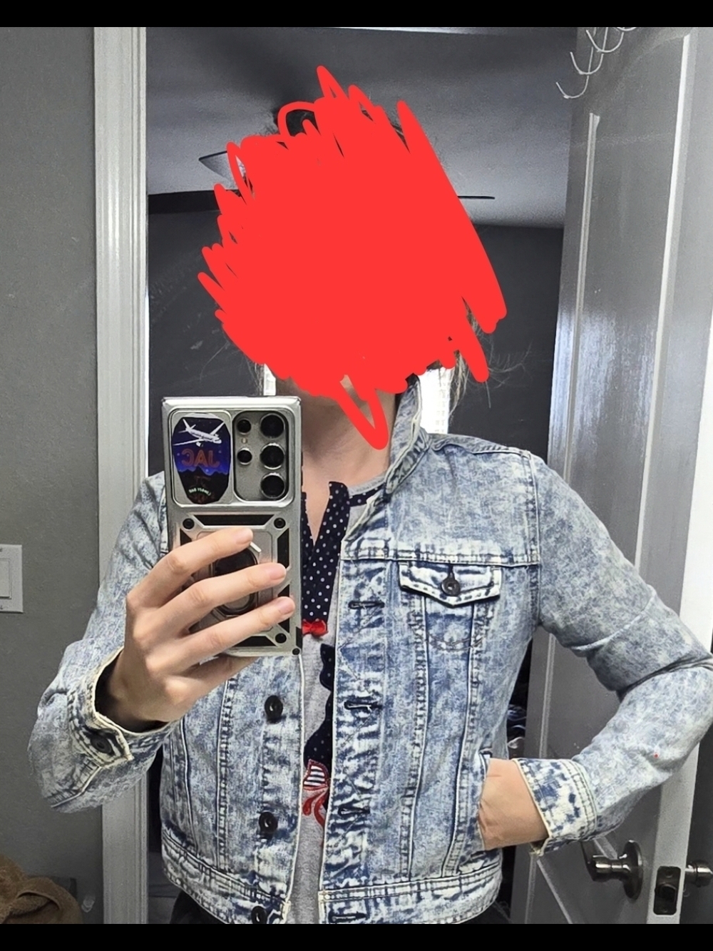 Highway Jeans Light Wash Acid Denim Jacket